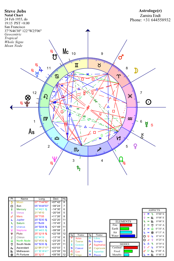 Steve Jobs Natal Chart