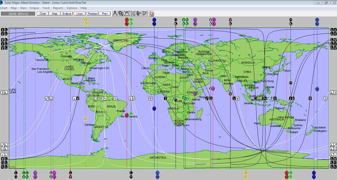 Einstein world map