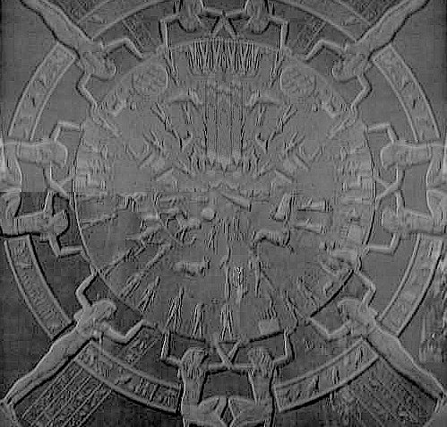 Oldest Zodiac from Dendera Temple, Egypt dated 50 BC